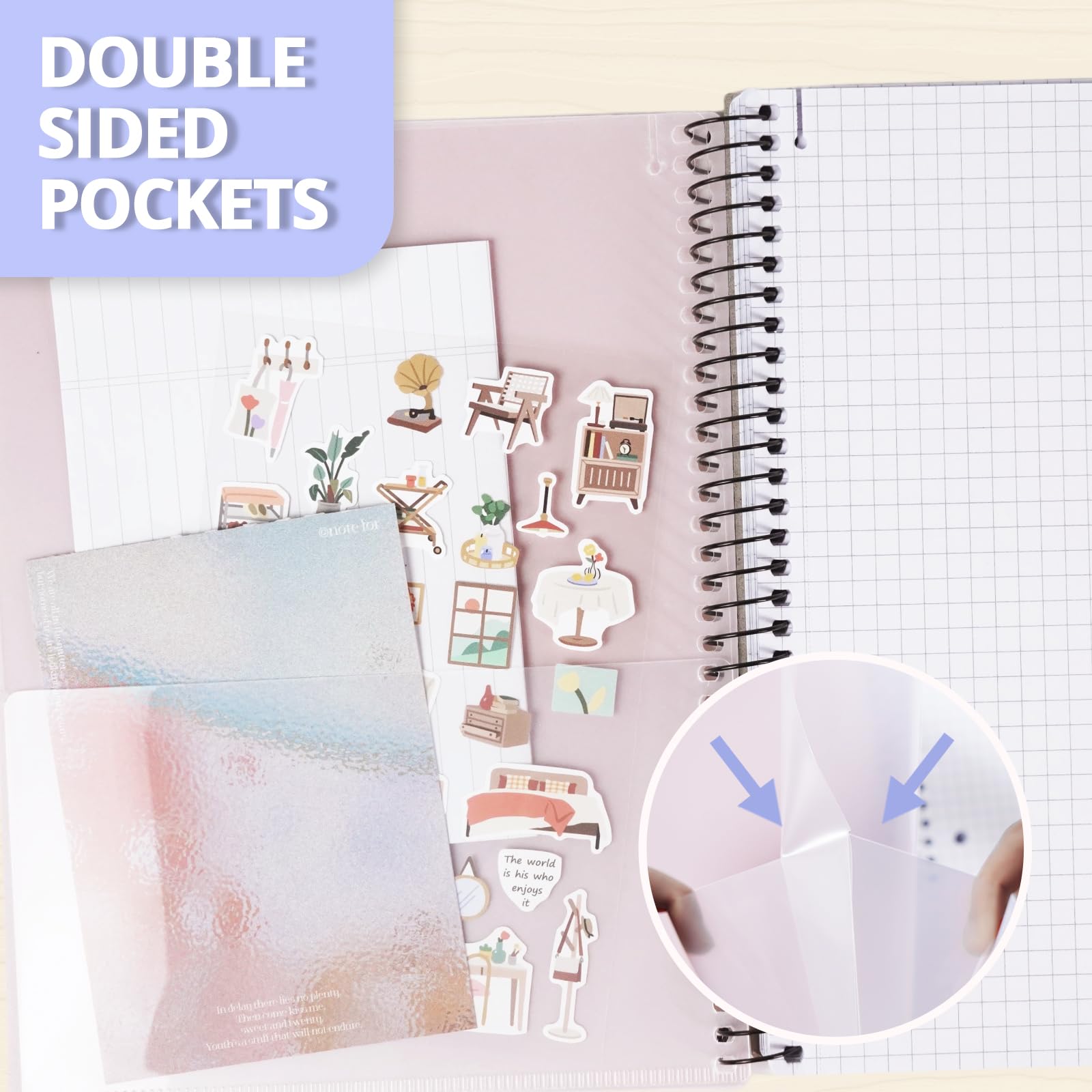 ONAVIA Pack 5 Cuadernos de Cuadrícula A5, 80 Hojas Papel 90g/m², Negro | Cuadrícula 5 mm con Encuadernación Espiral, Libreta para Apuntes, Bocetos, Registro de Datos y Tareas