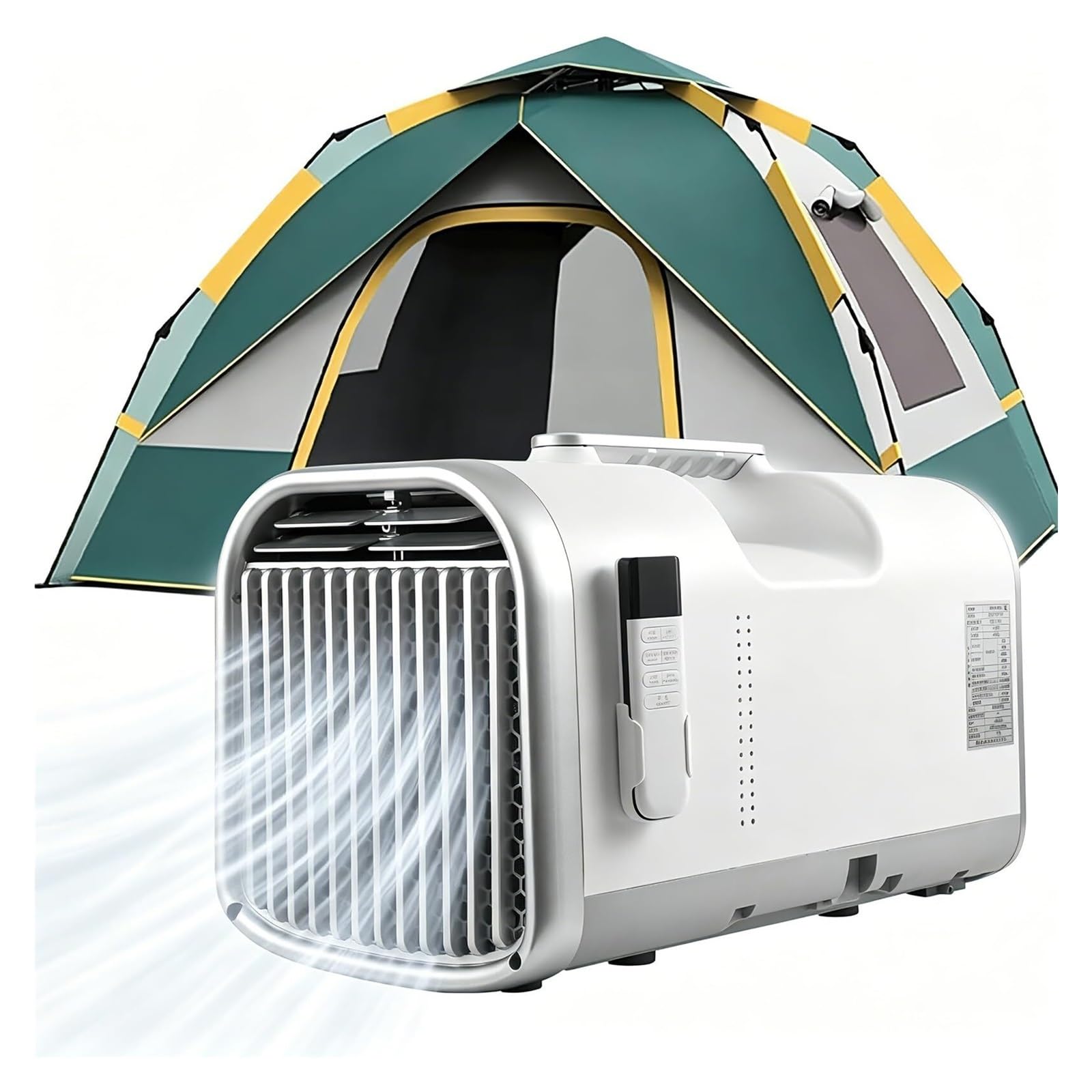 5100BTU Portable Tent Air Conditioner for Camping, 400W Consumption Quiet Small Tent AC Unit Coolings up to 200 Sq. Ft. for Camping, Truck, RV, Van, Car Cooling, Outdoor or Indoor Use