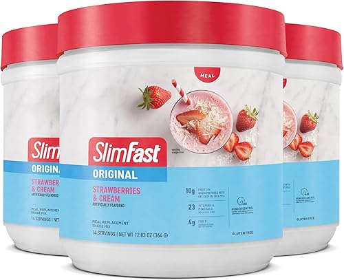 Miniatura 12 de SlimFast Polvo para Reemplazo de Comida, Original Rich Chocolate Royale, Mezcla para Batido de Pérdida de Peso, 10g de Proteína, 14 Porciones