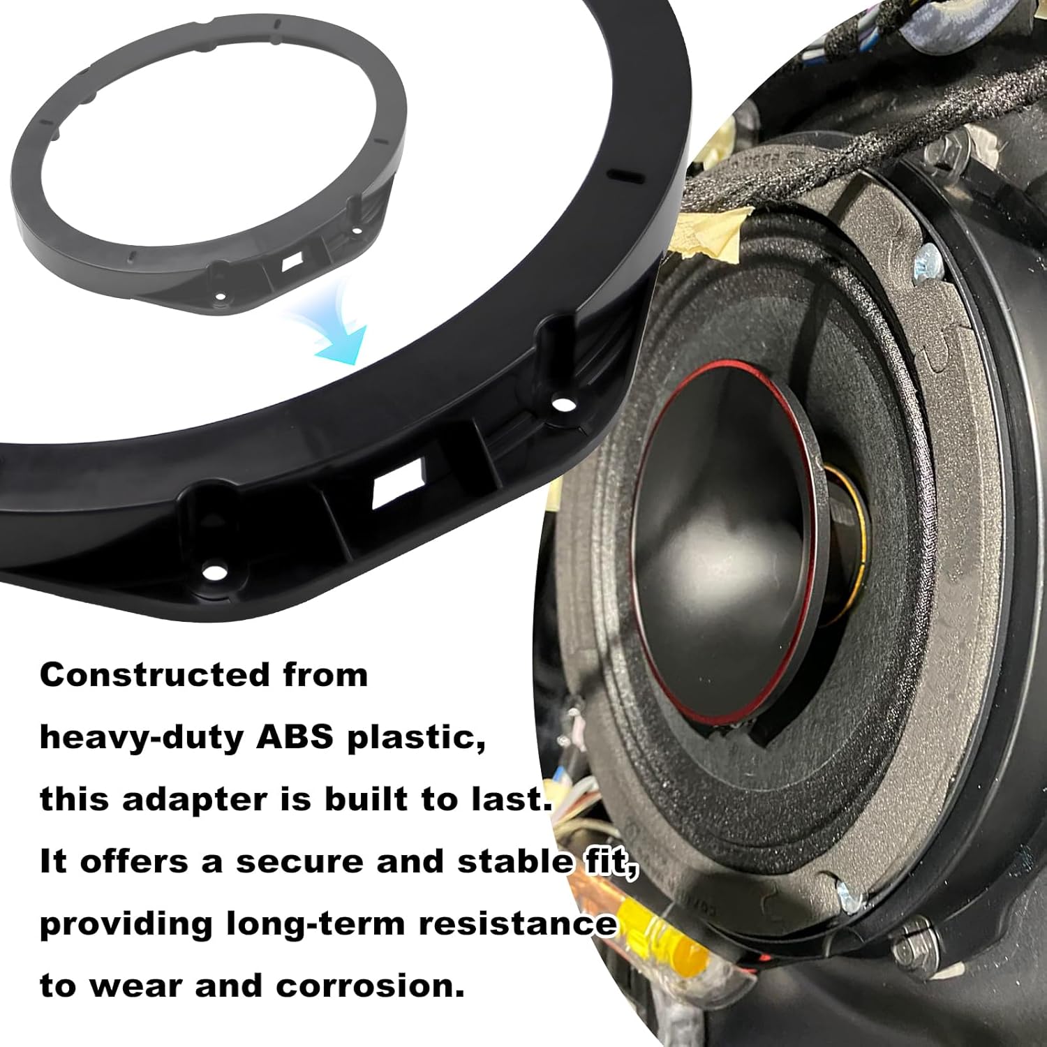 RYANSTAR RACING 2PCS 6" x 9" Car Speaker Adapter Plates & Wire Connectors Compatible with Ford F150 2015-2022 F250 F 350 F450 2017-2021 Car Speaker Install Adapter Speaker Mount Plates
