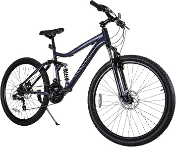 Bounty Full Suspension Mountain Bike - 18 Speed Shimano Gearing, Zoom Suspension Forks, Disc Brakes, Light Alloy Rims - Bikes for Men