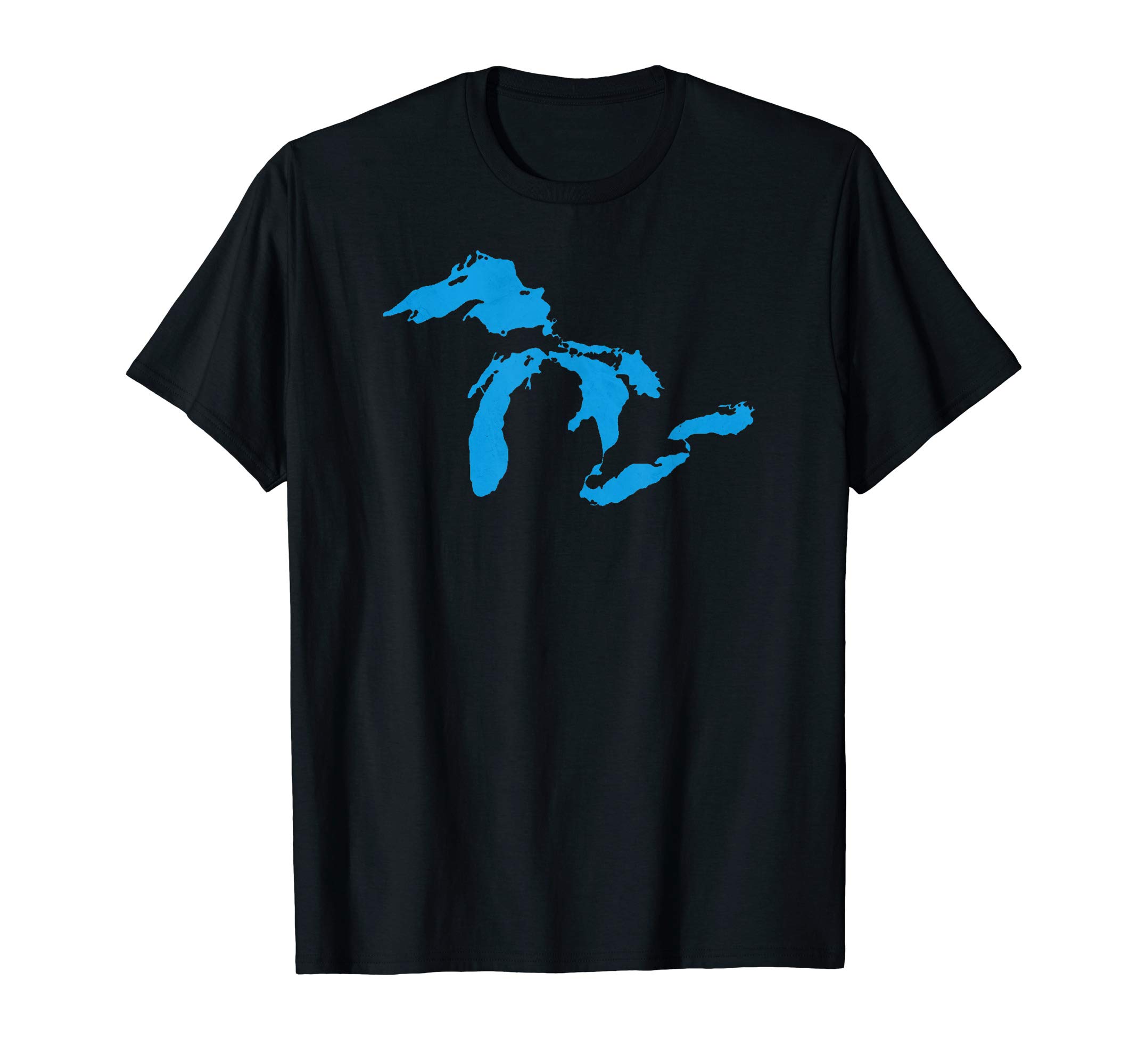 Laurentian Great Lakes T-ShirtsFive Great Lakes American Midwest Native Fresh Water T-Shirt T-ShirtOEKO-TEX STANDARD 100