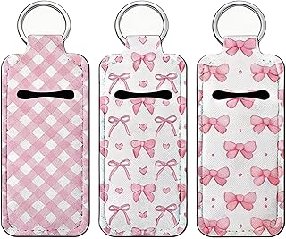 3 Pack Lipstick Holder Keychain Bulk Neoprene...