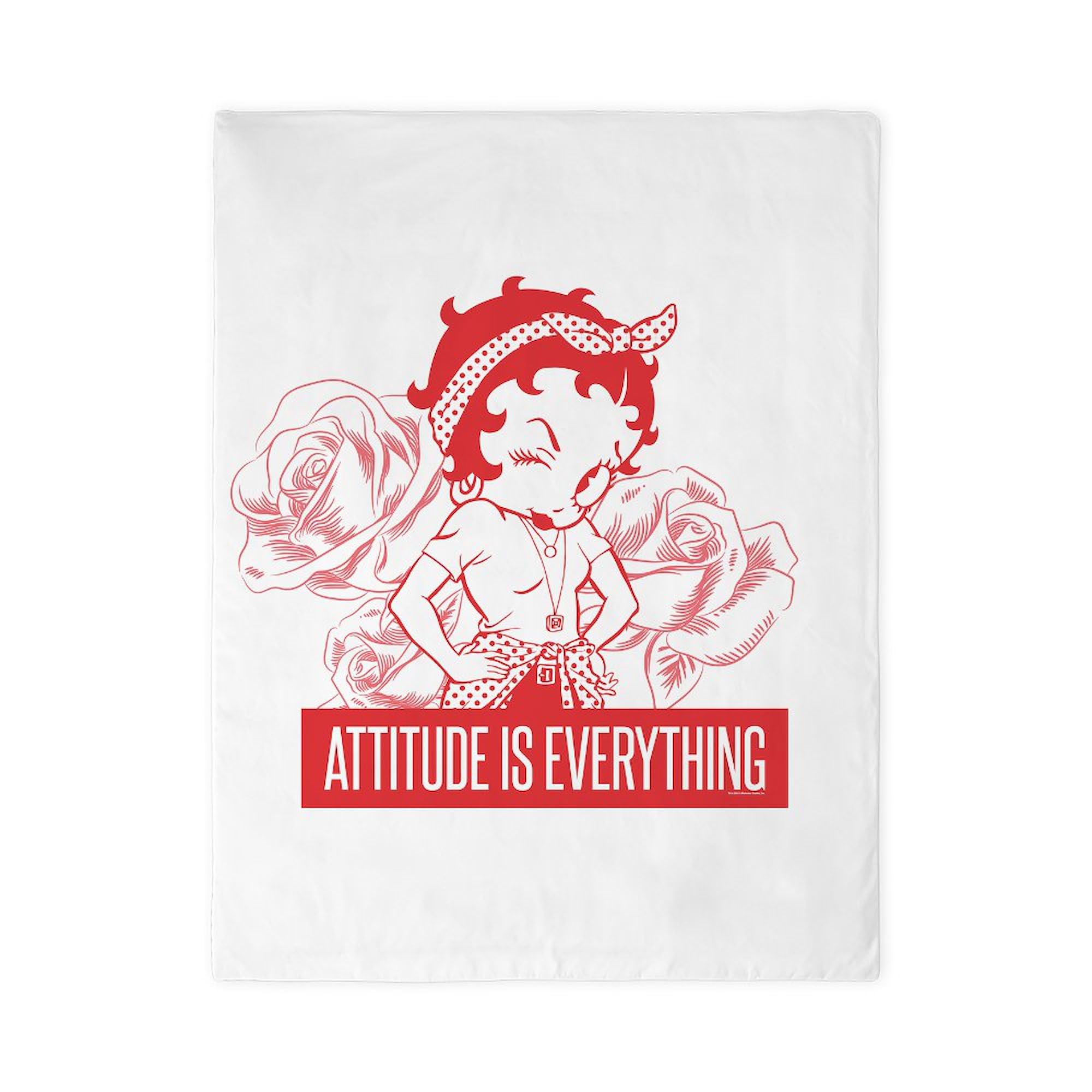 CafePress Betty Boop Attitude is Everything Twin Duvet Cover, Printed Comforter Cover, Unique Bedding,