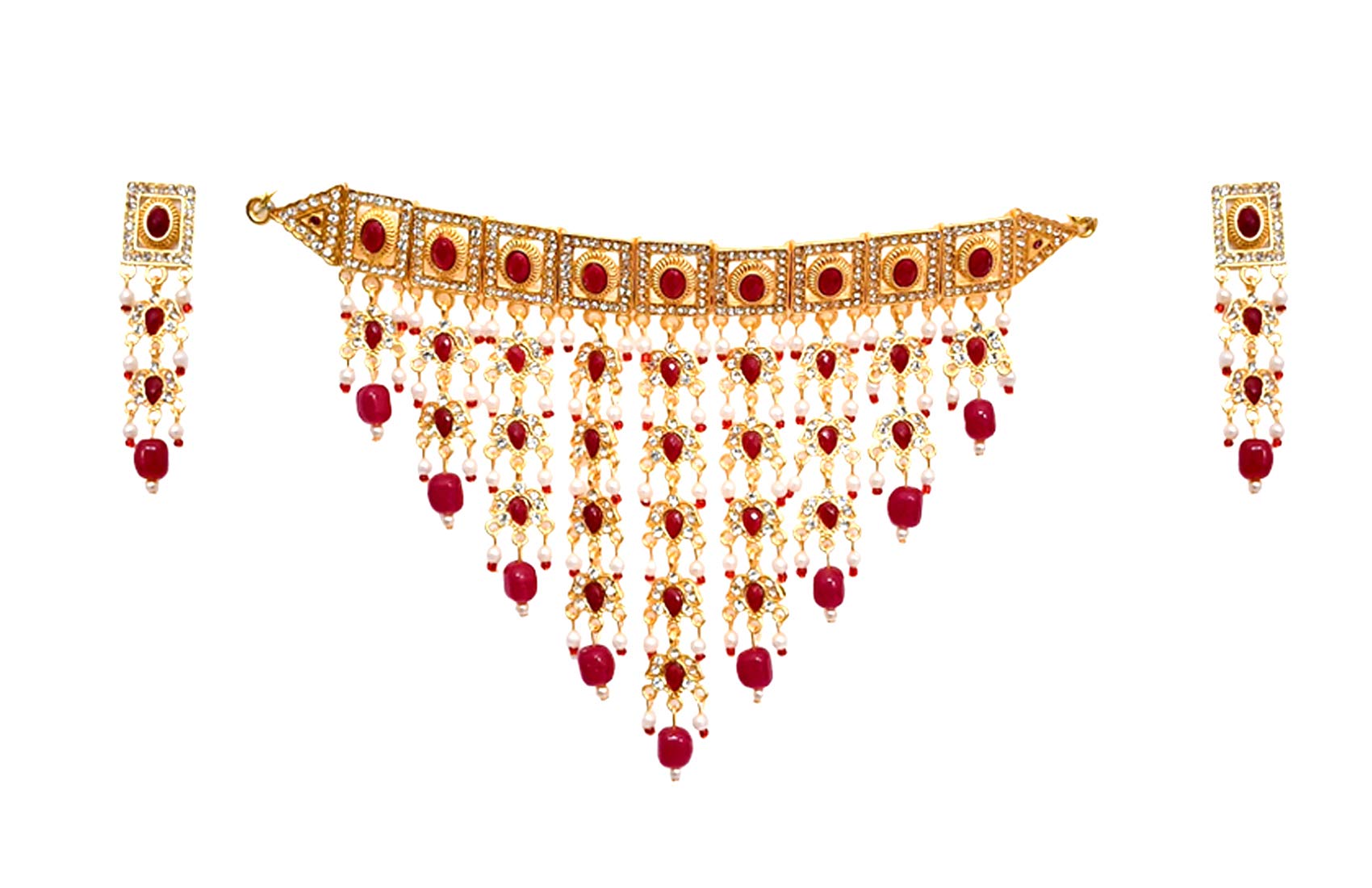 VIVA VIRAL Irresistible Rajputi Dangling Design AAD Adorned Sitting kundan Mehroon Drop Tumbles With Dangler Earrings For Girls & Womens (B091J8TCZN) Amazon Price History, Amazon Price Tracker
