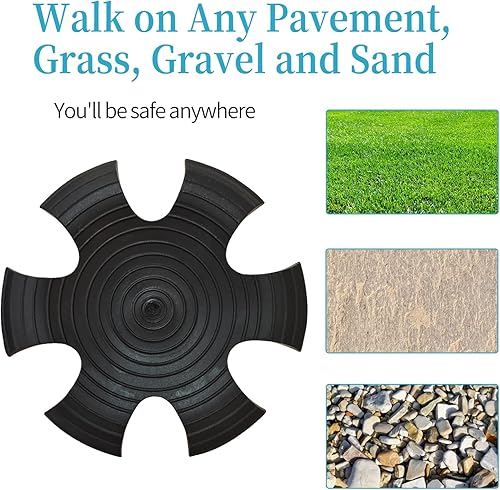 Miniatura 2 de Honmido Walking Cane Products - Punta de bastón y muleta, punta de pie con tracción de agarre de goma para bastón, punta de caña extra ancha para