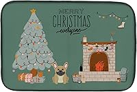 Vista 128 de Caroline's Treasures CK7824DDM - Tapete absorbente para secado de platos con diseño de bulldog inglés, rojo y blanco, para encimera de cocina, 14 x