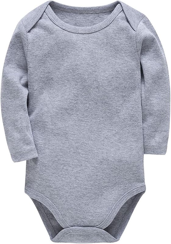 Baby Boys Bodysuit Romper Long Sleeve Solid Cotton Loose Outfit Toddler Infant Summer Clothes Cute Girls Jumpsuit