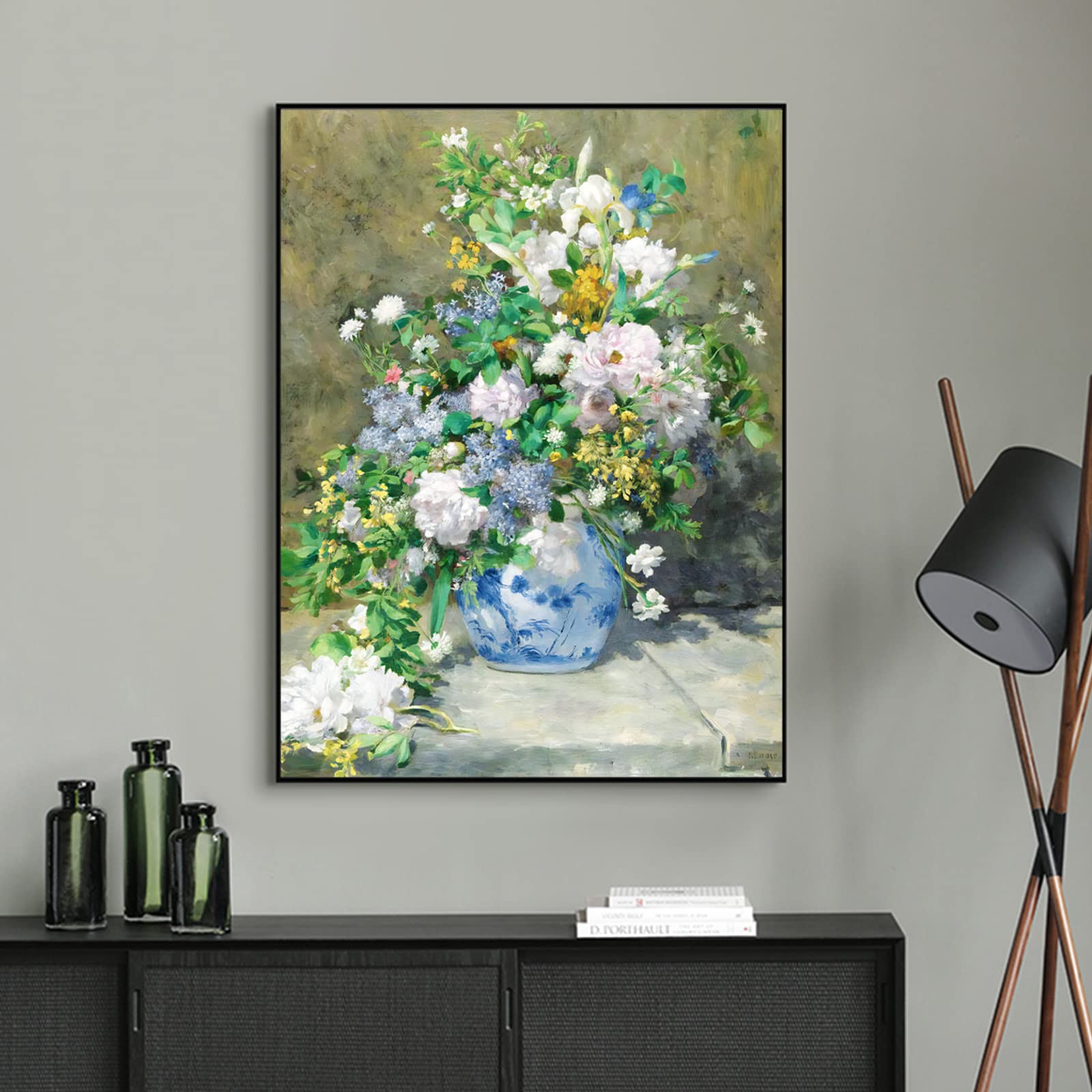 春の花 オーギュスト・ルノワール 絵画 ルノワール 「春の花」 6号 西洋絵画 立体複製名画 【5