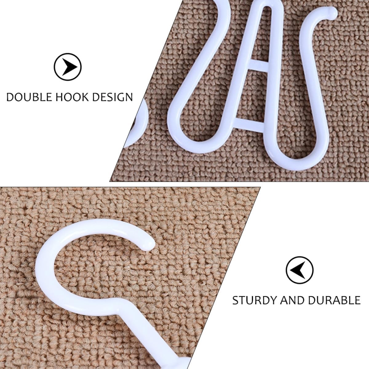 10pcs White Plastic Shoe Holder Hooks Multi-functional Hanging Shoe Organizer Rack for Home Storage and Drying