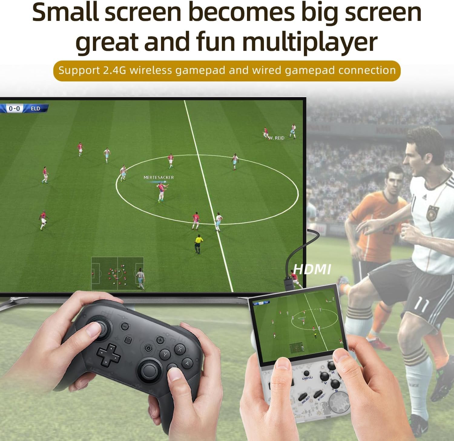 Anbernic RG35XX H Retro Handheld Game Console – 3.5" IPS, 64GB, 5528 Games, HDMI Out, Dual Joysticks