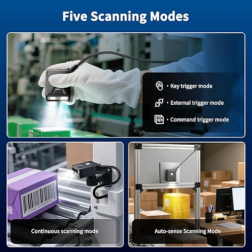 Miniatura 2 de NetumScan Motor de escaneo de código de barras fijo integrado 2D, lector de código de barras QR 1D 2D de grado industrial, escaneo de inducción