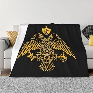The Greek Orthodox Church Flag Ultra-Soft Micro Fleece Blanket for Home and Travel 50"x40"