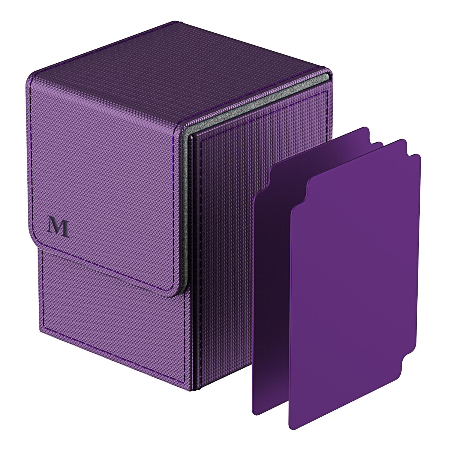 Pulchra Boîte Rangement Cartes - Magnétique - Pour 100+ Cartes TCG - Avec 2 Intercalaires - Bleu