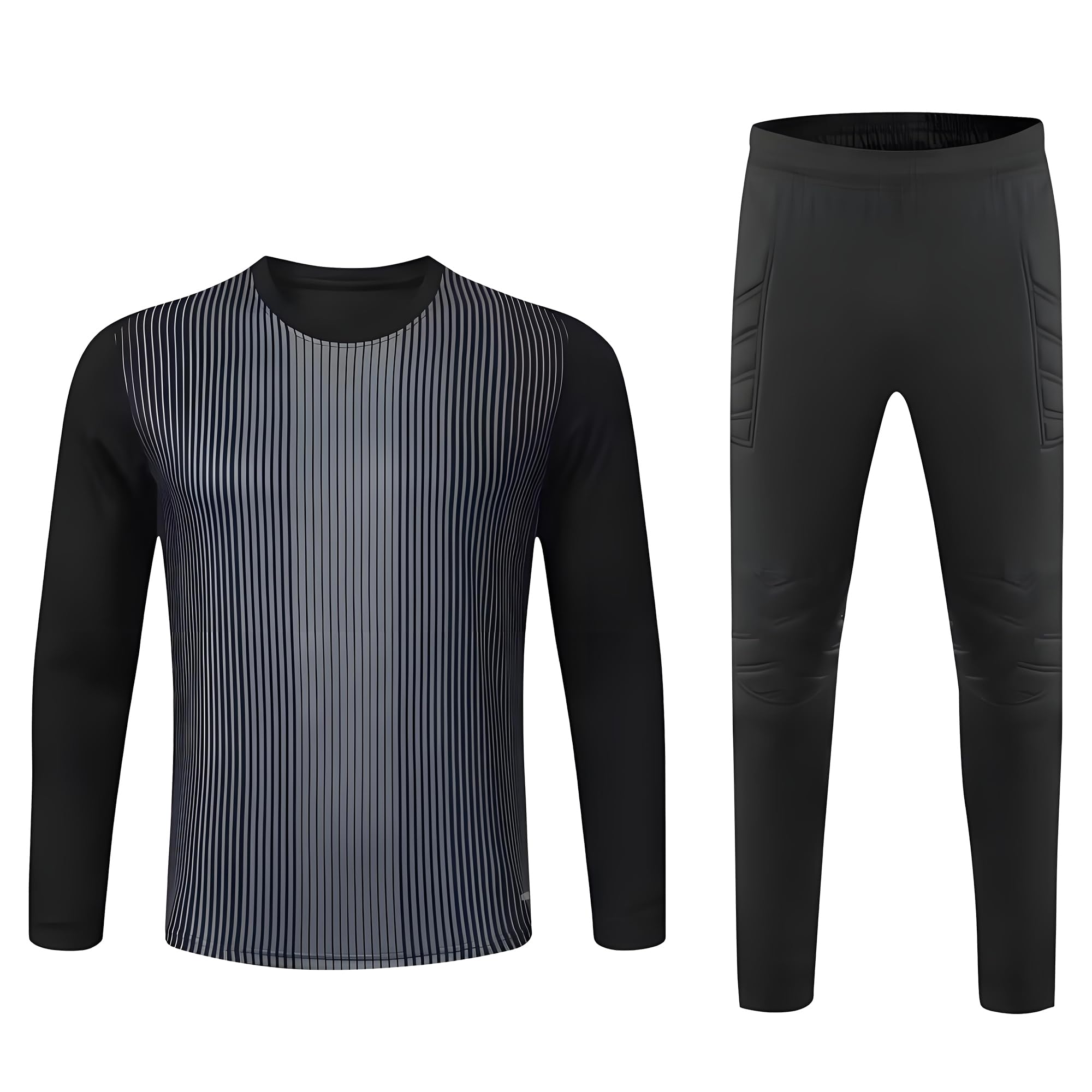 Torwart Trikot Erwachsene Kinder Atmungsaktives Torwarttrikot mit Gepolstert Torwarthose Shorts für Fußball Training Wettkampf Handball Ausrüstung