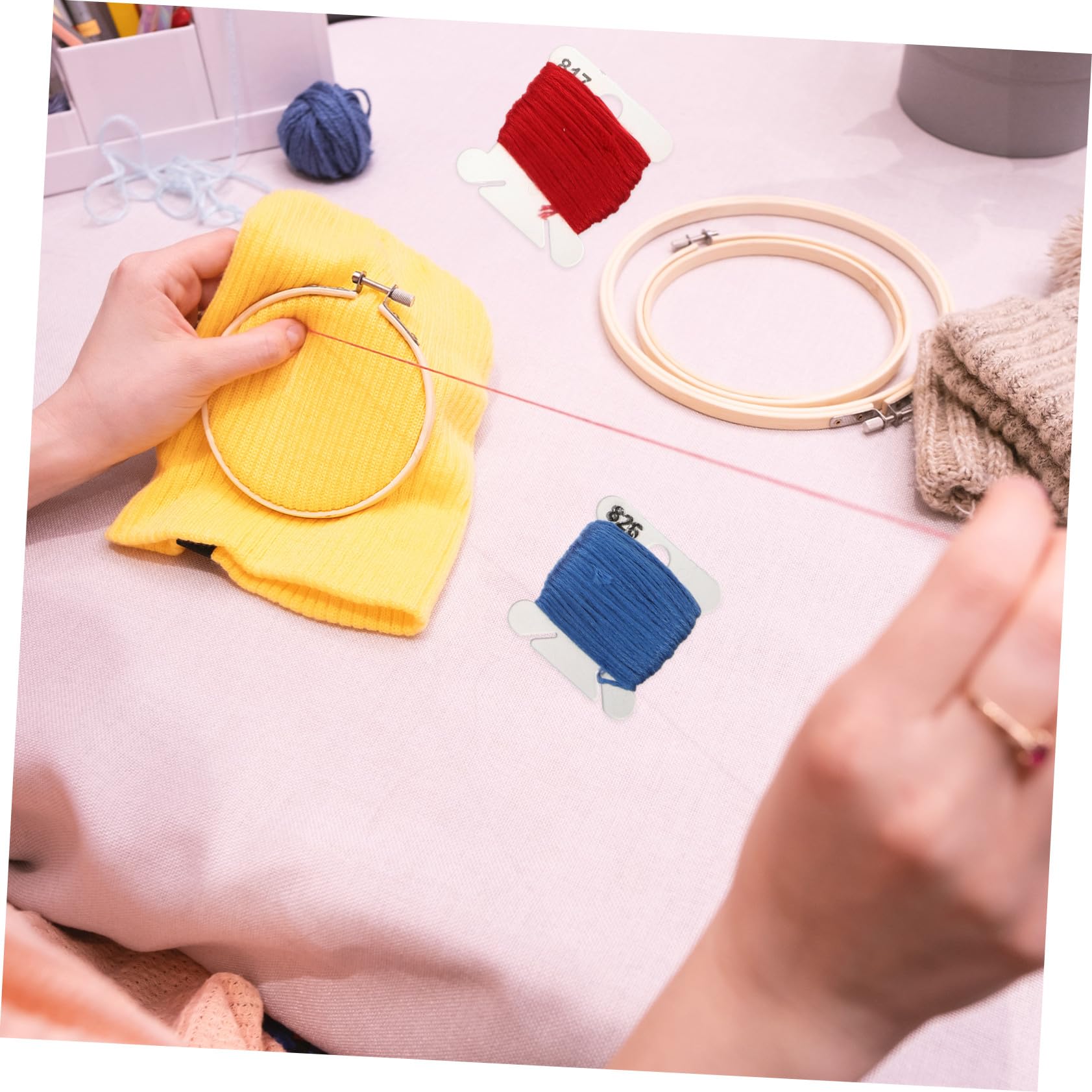 Homoyoyo Kit de Bordado para Principiantes 50 Colores con Caja Plástica