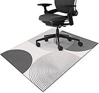 Vista 8 de Office Chair Mat for Hardwood Floor Floral Flower 36"x48" Computer Gaming Chair Mat Anti-Slip Office Rugs Floor Protector for Rolling Chairs Under