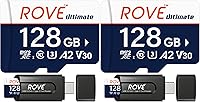 Vista 7 de ROVE Ultimate Micro SD Card microSDXC 128GB tarjeta de memoria con USB 3.2 tipo C lector de tarjetas 170MB/s C10, U3, V30, 4K, A2 para Dash Cam