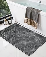 Vista 26 de DEXI Tapete de baño de 17 x 32 pulgadas, antideslizante, de secado rápido, súper absorbente, ultra delgado, tapete de baño de mármol, tapetes