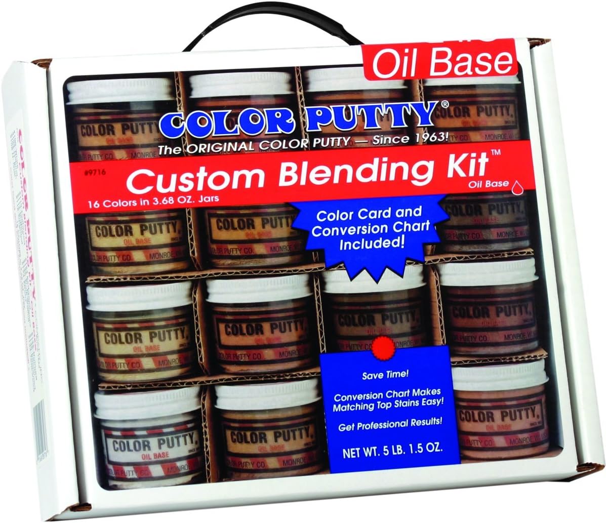 Oil Based Custom Blending Kit by Color Putty - Includes sixteen 3.68 oz jars of High-Performance-Putty