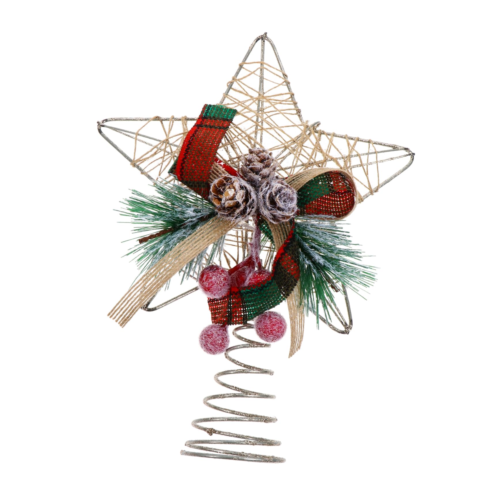 Cabilock 4 Stück weihnachtsbaumspitze Stern Party Lebkuchen Tür Engel Christbaumspitze Weihnachtsstern anhänger spriegel anhänger zurrösen ortgang Weihnachtsschmuck Weihnachtsanhänger Stoff