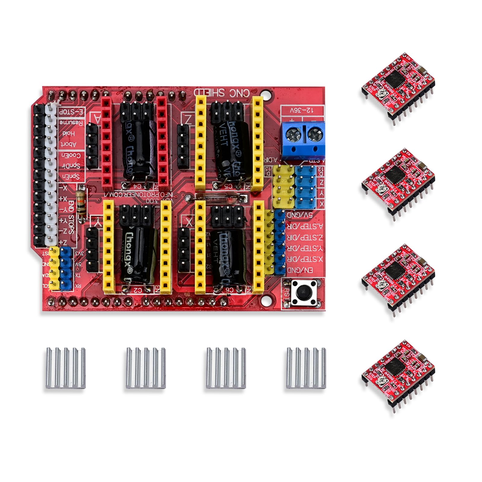Amazon.com: CNC Shield Expansion Board V3.0 with A4988 Stepper