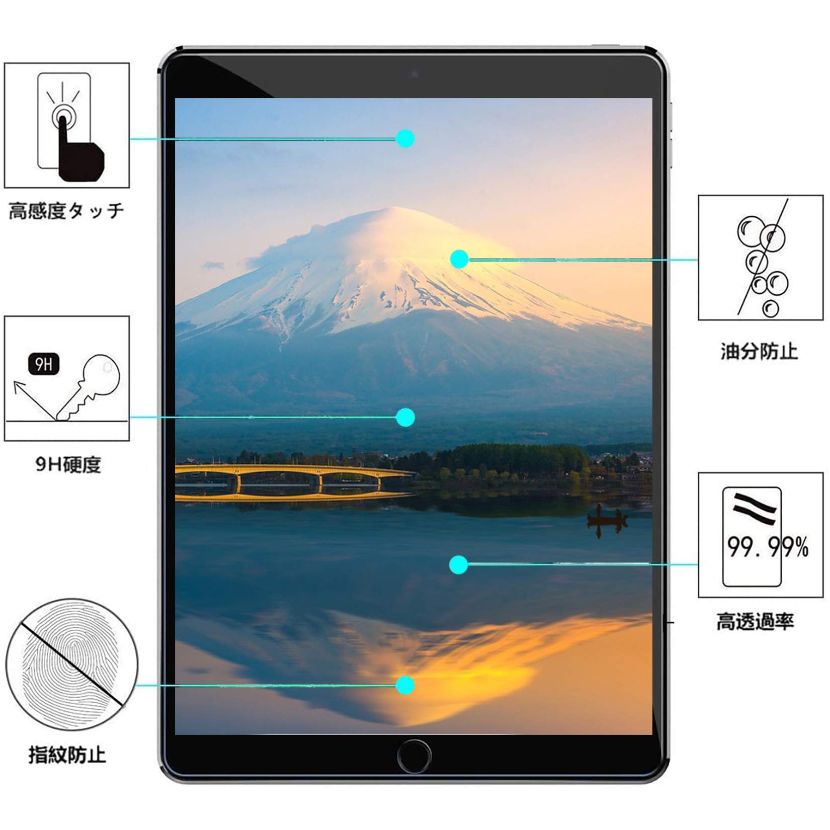 Amazon.co.jp: 【2枚セット】iPad 9.7 ガラスフィルム iPadAir2/Air