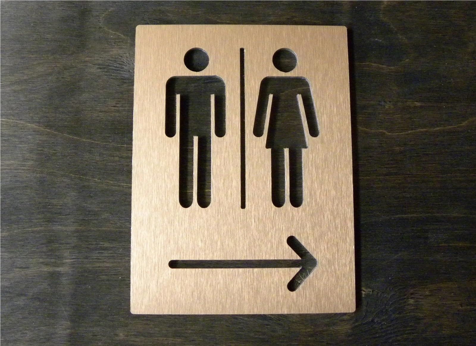 Plaque de Propreté Porte Plaque De Signalisation Toilette, Autocollant Mural 3D For Porte Salle Lavage, Wc Publics(Gold,30X20CM)