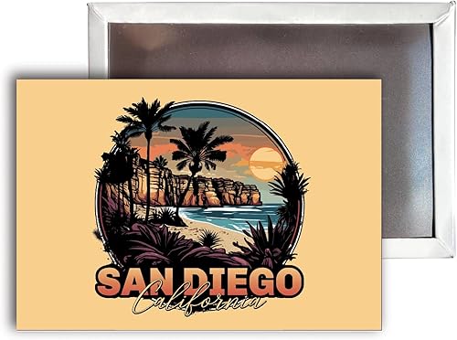 Miniatura 1 de Imán para refrigerador de recuerdo de San Diego California, 2.5 x 3.5 pulgadas, aproximadamente A