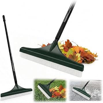 Artificial Grass Brush with Long Handle, Turf Rake Broom for Removing Debris, Leaves, Pet Hair, Cleaning and Maintaining Artificial Lawns and Carpets, 140cm