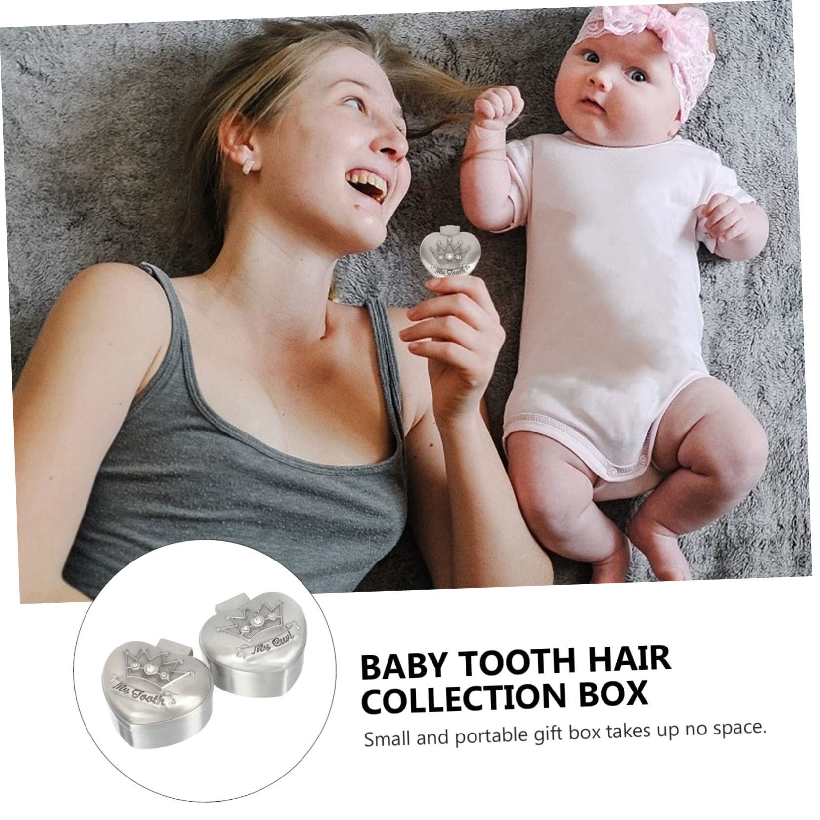 Kisangel 2pcs Box Tooth Holder Keepsake Organizer Box for Durable Tooth Storage Container with Smooth Finish present for Preserving Precious Memories
