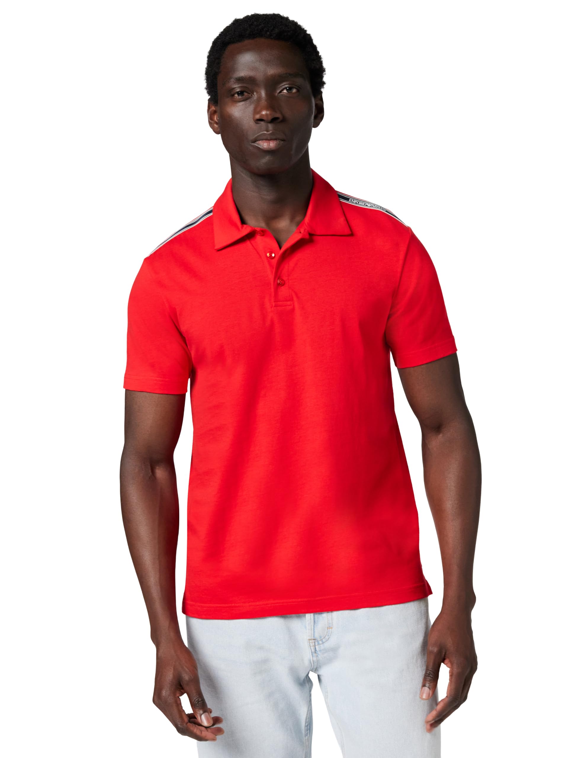 EMPORIO ARMANI Herren LOGOTAPE Polo Red XL