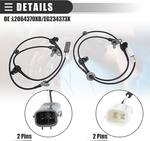 Miniatura 4 de Motoforti Sensor ABS delantero izquierdo derecho, sensor de velocidad de la rueda, para Mazda CX-7 2007-2012, plástico, NO.57455S84A52/57450S84A52,