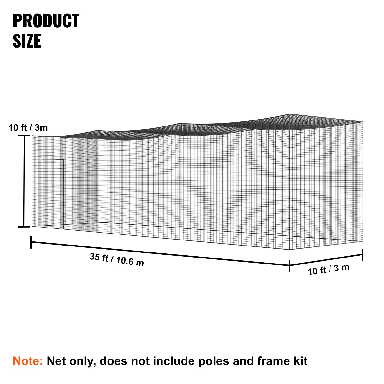 Baseball Batting Cage Net - Practice Net for Softball -6