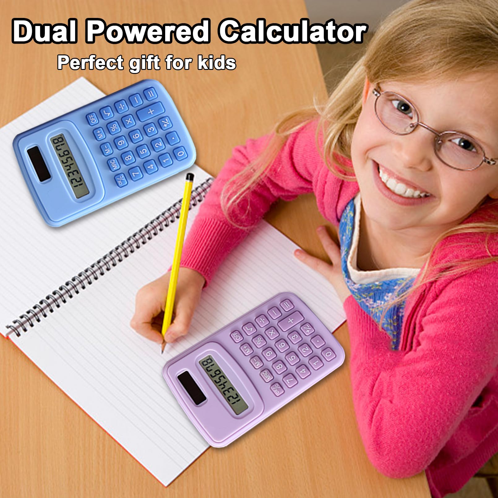 Yunsailing 48 Pcs Pocket Calculators Bulk Mini 8 Digit Handheld Calculator Small Basic Standard Calculator For Students Kids Teachers School Desktop Home Office, 3 Designs - View #11
