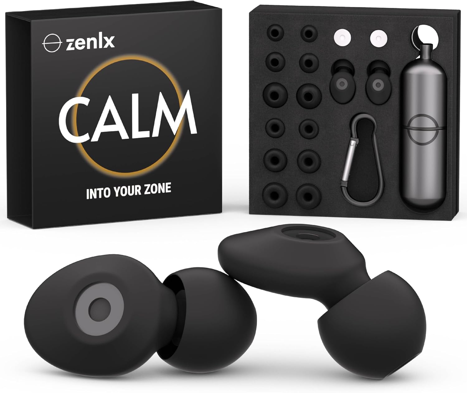 Zenlx Calm Ear Plugs for SleepingSoft, Reusable Silicone Ear Plugs For Noise Reduction, Focus