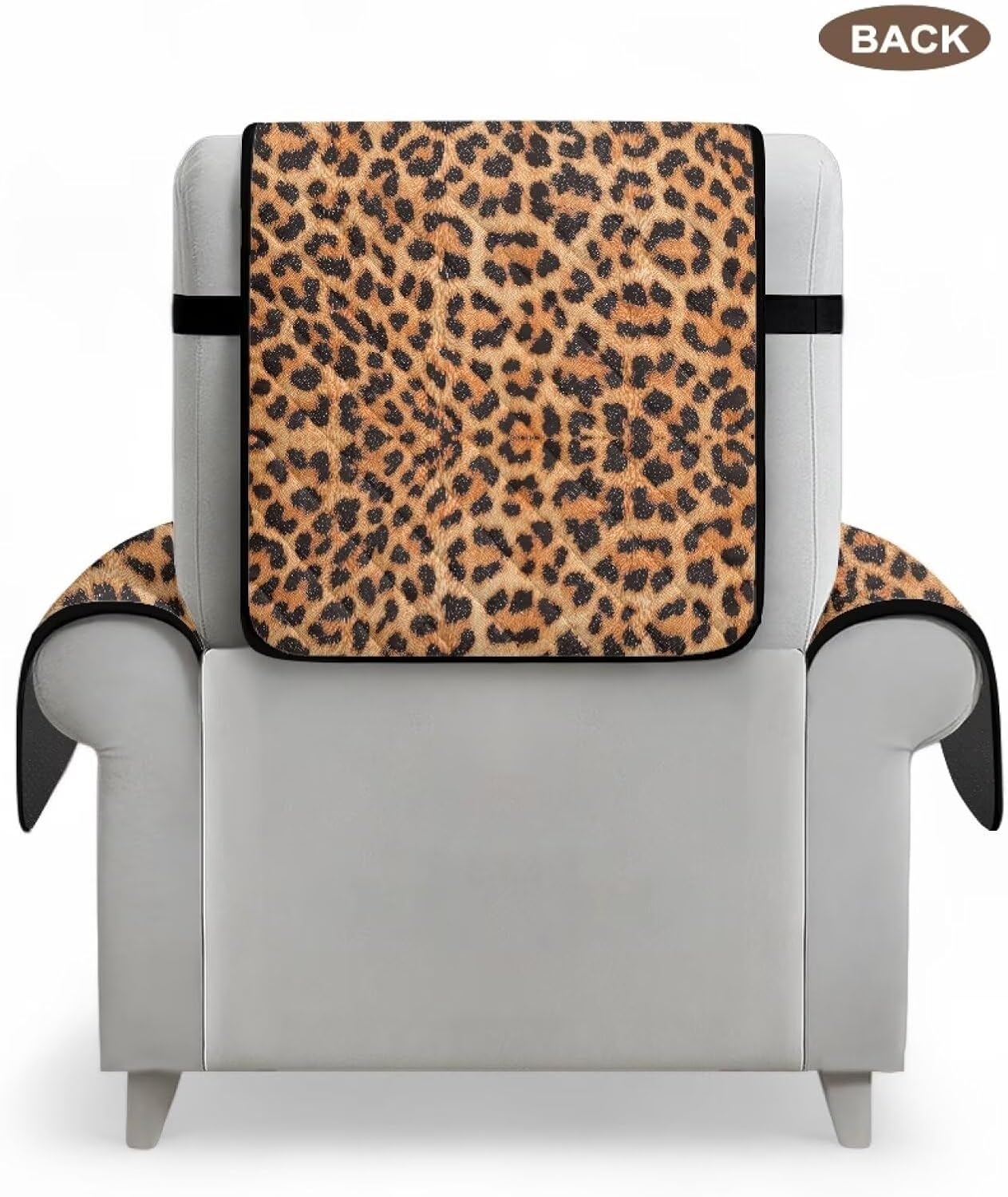 ZDCUSTOM Non Slip Recliner Chair Cover Wild Leopard Print Pre-Washed Recliner Cover Quilt Reclining Slipcover Stay in Play, Washable Furniture Protectors