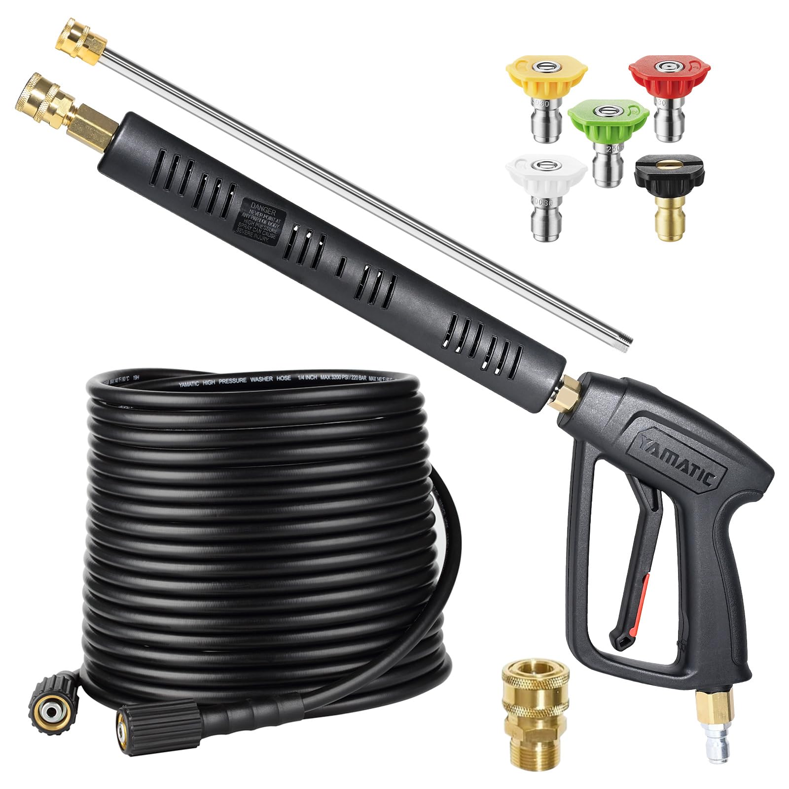 YAMATIC Pressure Washer Gun and Hose Kit 50ft