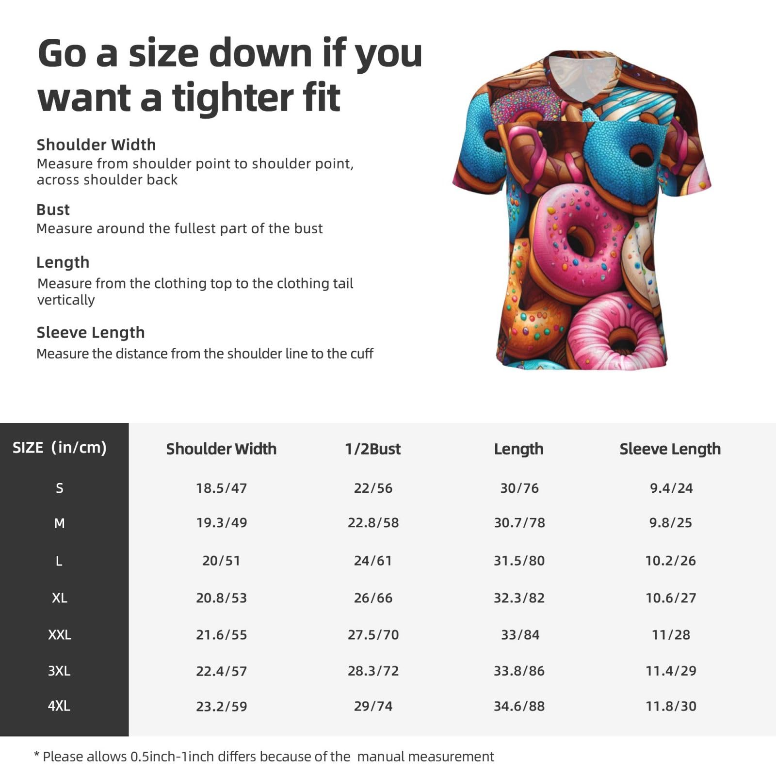 Stylish Athletic Sports Jersey Donuts-Chocolate Men's Rugby Jersey X-Large