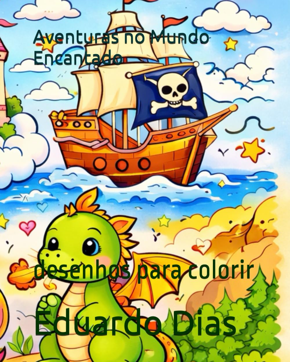 Aventuras no Mundo Encantado: desenhos para colorir