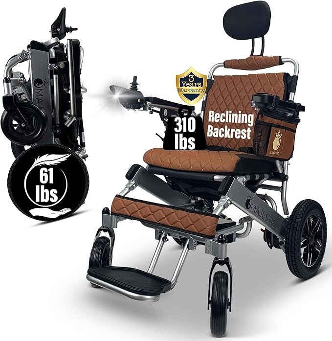 MALISA Electric Wheelchair for Adults, Portable All Terrain