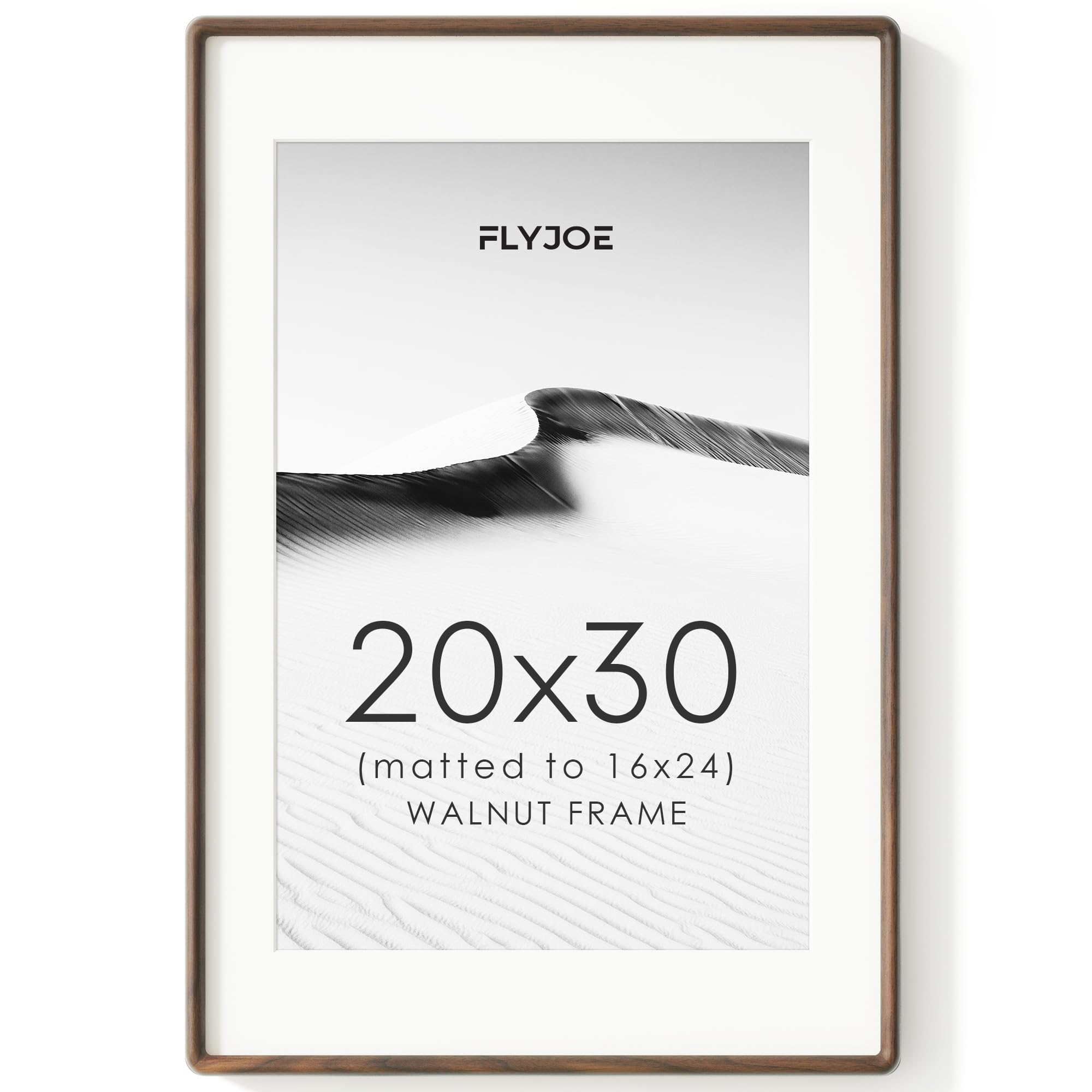 Amazon.com - FLYJOE 20x30 Poster Frame, Natural Solid Walnut Wood