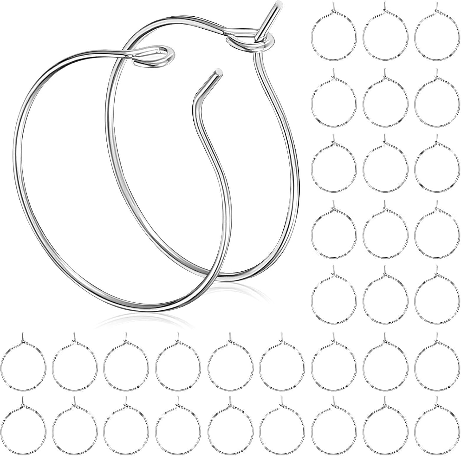 Earring Round Hoops for Women 200 Pcs DIY Jewelry Making Accessories