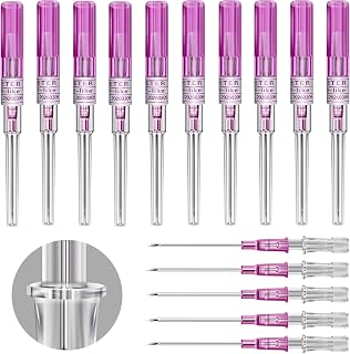 Catheter Piercing Needles 10Pcs - Prgislew 20G IV Catheter Needles Ear Nose Piercing Needles Hollow Needles for Lip Tongue Belly Cartilage Piercing Kit Piercing Supplies