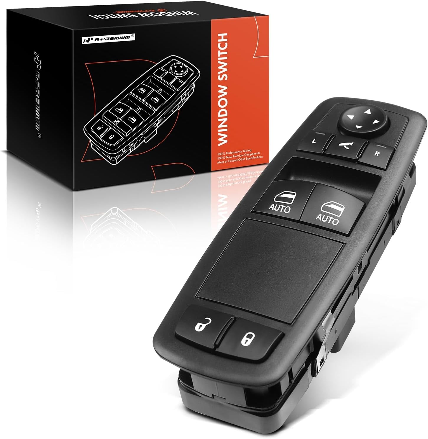 A-Premium Master Power Window Switch Compatible with Ram 1500 2013-2021, 2500 2013-2018, 3500 2015-2018, with Power Folding Mirror Switch, Front Left Driver Side, Replace# 68148895AA