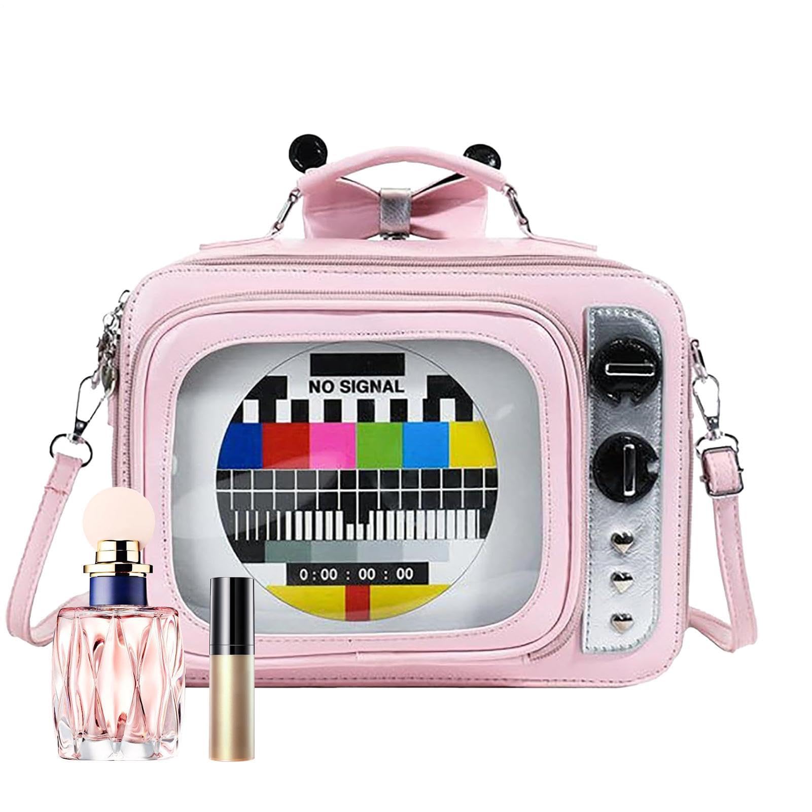 Generico Borsa a tracolla Sacca A Mano Portatile Elegante | Borsa A Tracolla A Forma TV Retrò Multifunzionale Leggera Con Tracolla Regolabile Casual Trendy Tasche Per Ragazze Viaggio