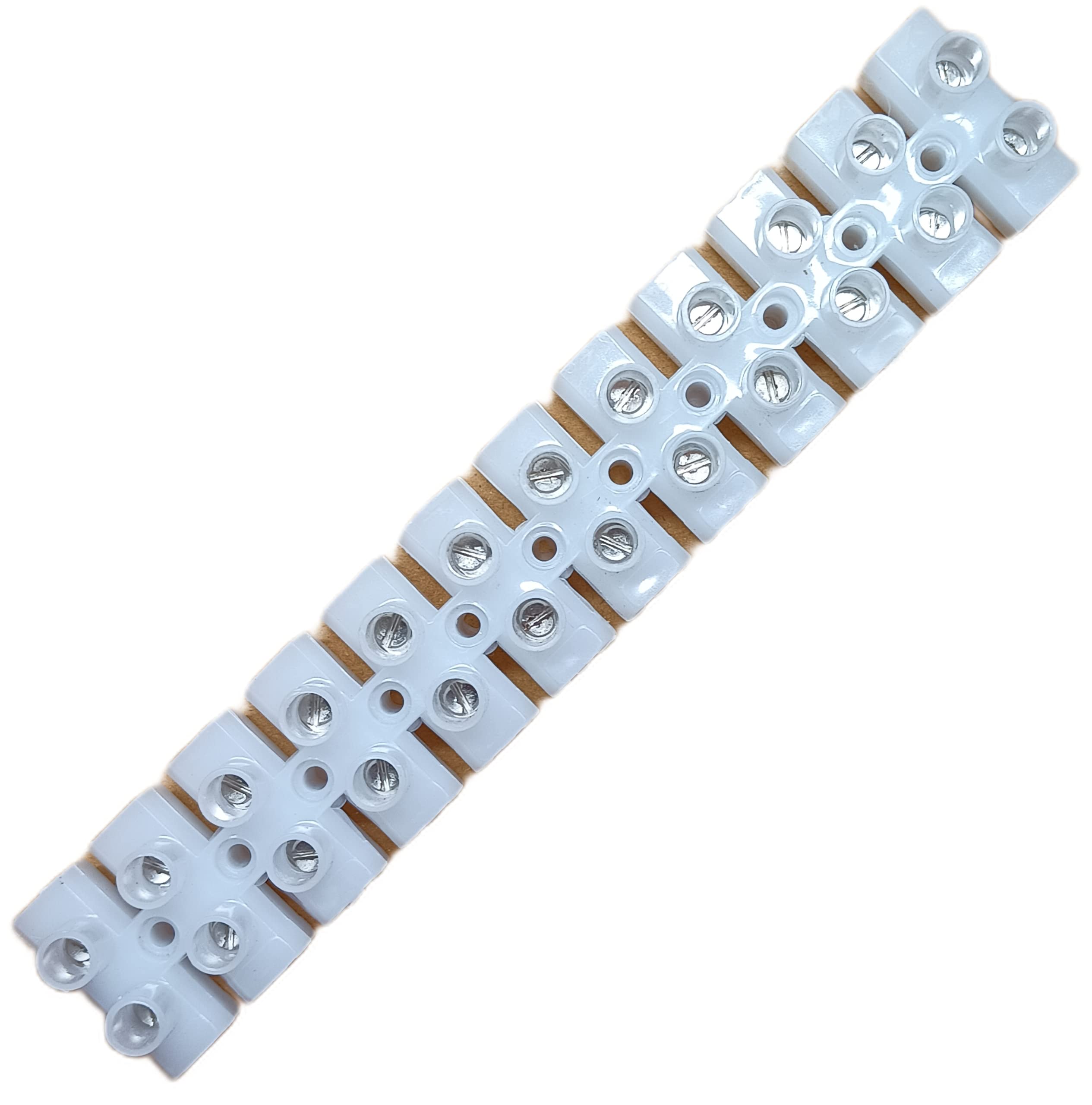 12 Ways PVC Terminal Connector Strip Electric Barrier Strip Dual Row Screw Terminal Blocks for Electrical Control Electric Wire Connecting (60 AMP, 1)-image-20