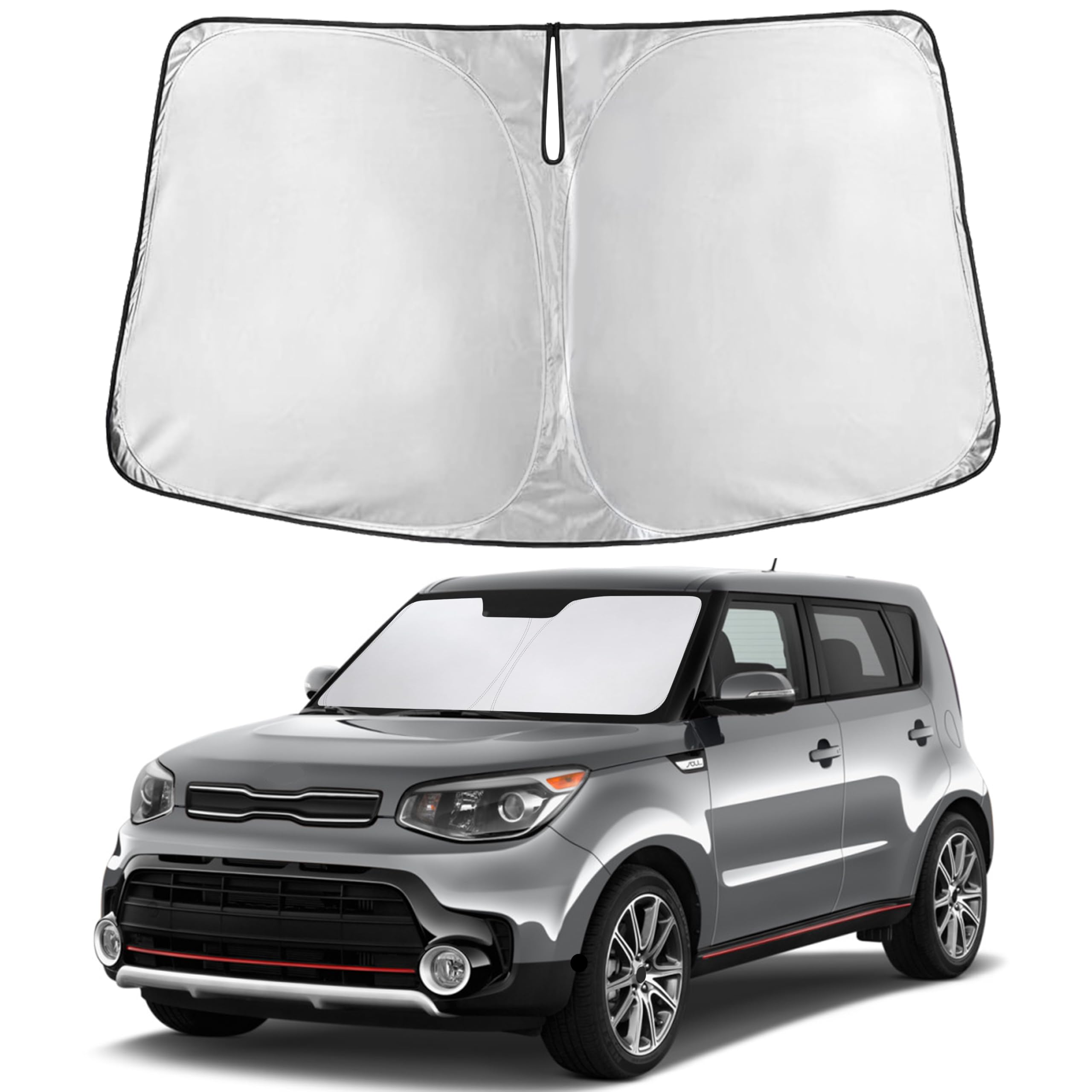 EcoNour Windshield Sunshade Compatible for Kia Soul 2014-2017 2018 2019