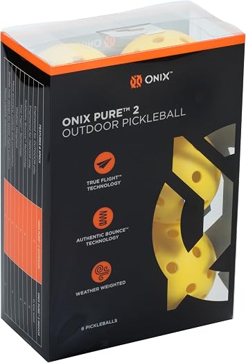 Onix Pickleball Outdoor Balls Pure 2 and Dura 40 Pack for Durable, High-Performance Play on Outdoor Courts