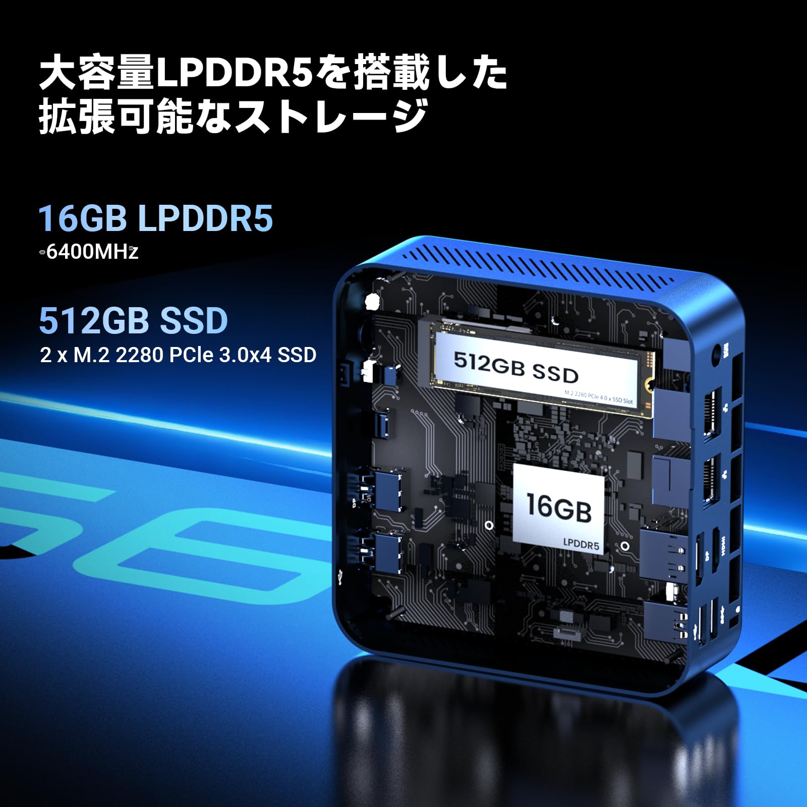 Amazon.co.jp: MINIX NEO NGC-NR660LP ミニPC、AMD Ryzen 5 6600H